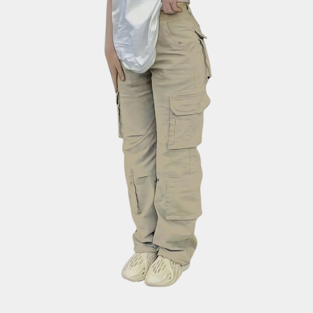 Women's Cargo Pants | Straight Fit | Practical | Autumn - Khaki