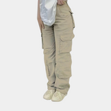 Women's Cargo Pants | Straight Fit | Practical | Autumn - Khaki
