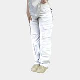 Women's Cargo Pants | Straight Fit | Practical | Autumn - White