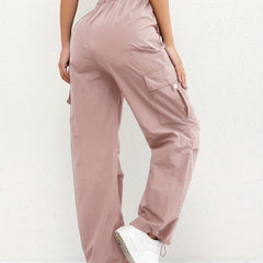Women's Cargo Pocket Drawstring Casual Pants - Relaxed Fit | Spring