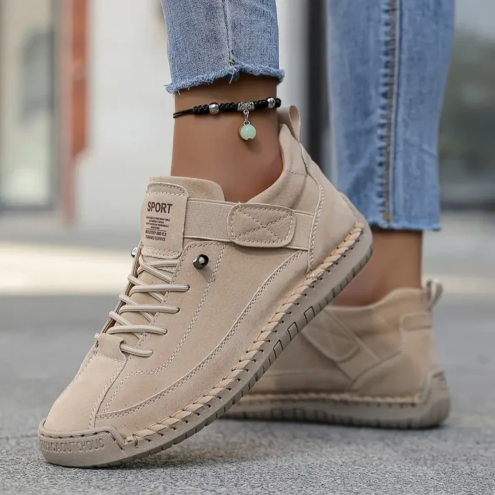 Women's Casual Lace-Up Shoes | Low-Cut | Autumn - Beige