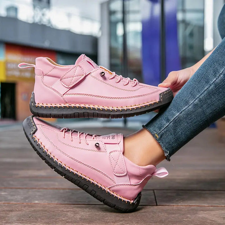Women's Casual Lace-Up Shoes | Low-Cut | Autumn - Pink