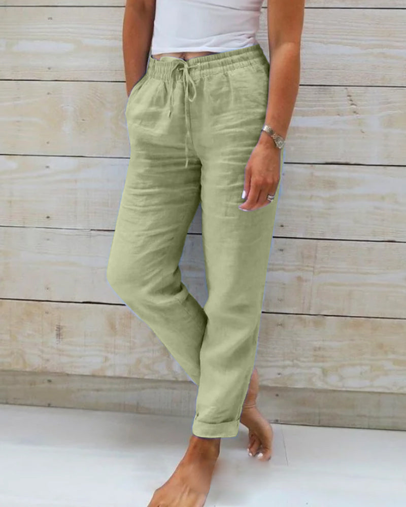 Women's Casual Pants - Comfortable Leisure Fit | Spring - Green