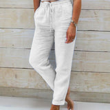 Women's Casual Pants - Comfortable Leisure Fit | Spring - White