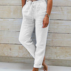 Women's Casual Pants - Comfortable Leisure Fit | Spring - White