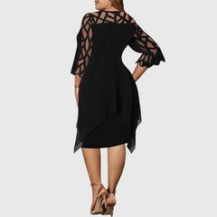 Women's Chic A-Line Dress - Versatile Day to Night | Autumn