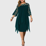 Women's Chic A-Line Dress - Versatile Day to Night | Autumn - Green