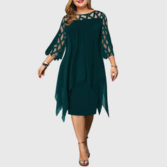 Women's Chic A-Line Dress - Versatile Day to Night | Autumn - Green
