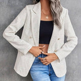 Women's Chic Blazer | Professional Style | Autumn - Beige