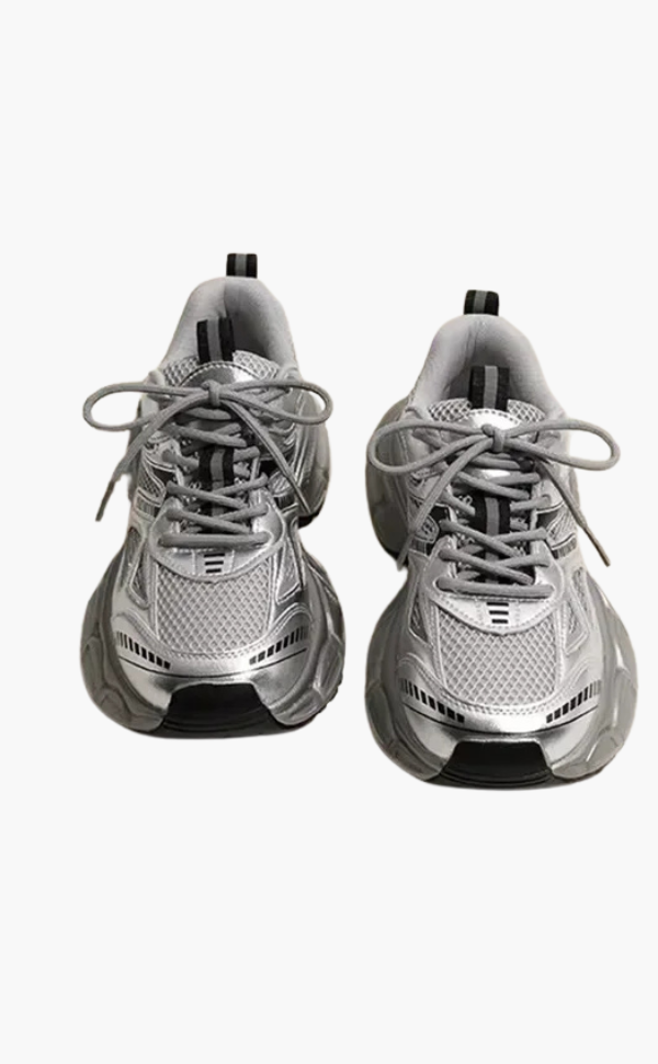 Women's Chunky Mesh Sneaker | Sporty Style | Gray | Spring