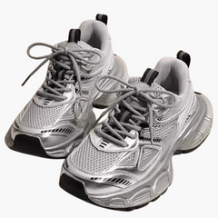 Women's Chunky Mesh Sneaker | Sporty Style | Gray | Spring