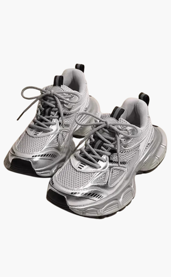 Women's Chunky Mesh Sneaker | Sporty Style | Gray | Spring