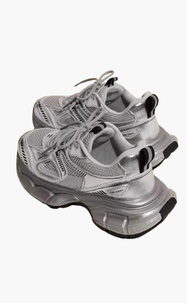Women's Chunky Mesh Sneaker | Sporty Style | Gray | Spring