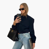 Women's Classic Bomber | Regular Structure | Zip Front | Winter - Black