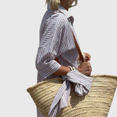 Women's Classic Striped Dress - Timeless Relaxed Fit | Summer