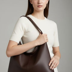 Women's Classic Tote Bag with Faux Leather - Spacious Daily Carry