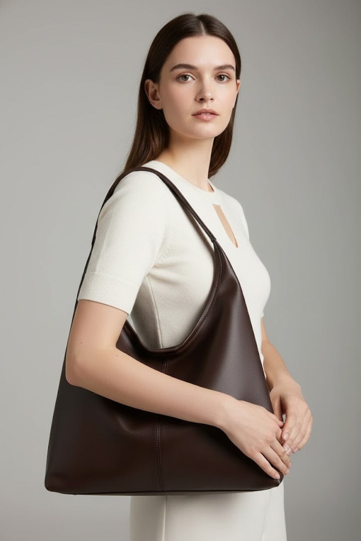 Women's Classic Tote Bag with Faux Leather - Spacious Daily Carry