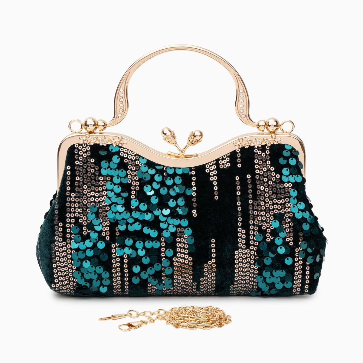 Women's Clutch | Velvet Sequin | Navy | Evening | Winter