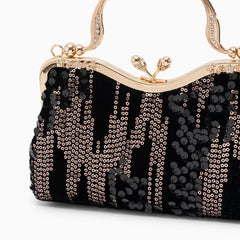 Women's Clutch | Velvet Sequin | Navy | Evening | Winter