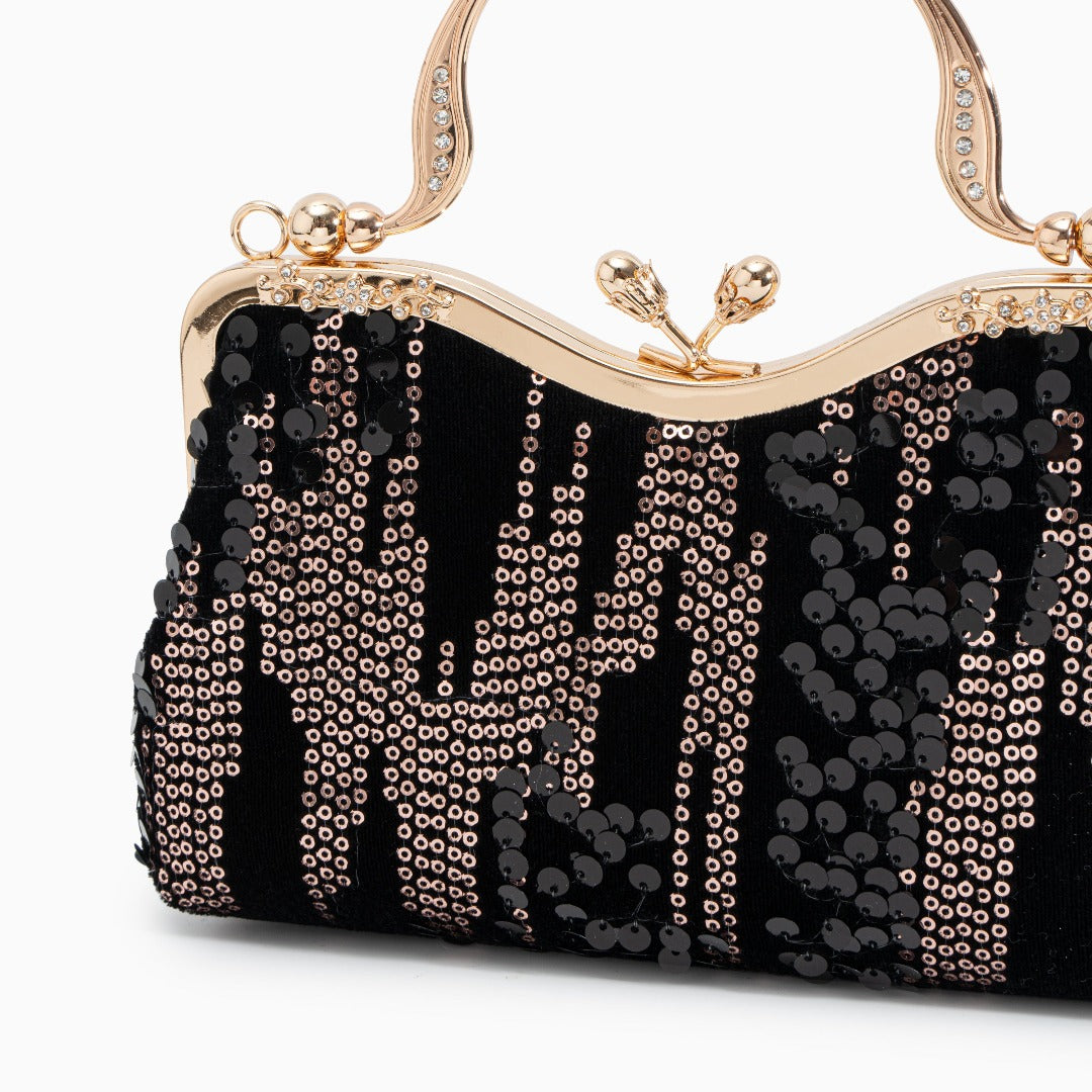 Women's Clutch | Velvet Sequin | Navy | Evening | Winter