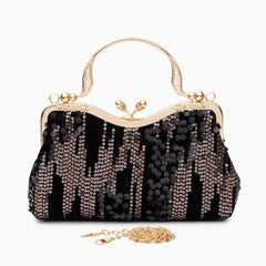 Women's Clutch | Velvet Sequin | Navy | Evening | Winter