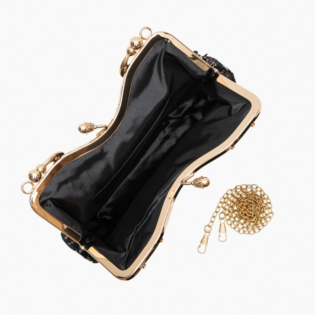 Women's Clutch | Velvet Sequin | Navy | Evening | Winter