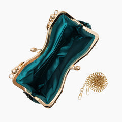 Women's Clutch | Velvet Sequin | Navy | Evening | Winter