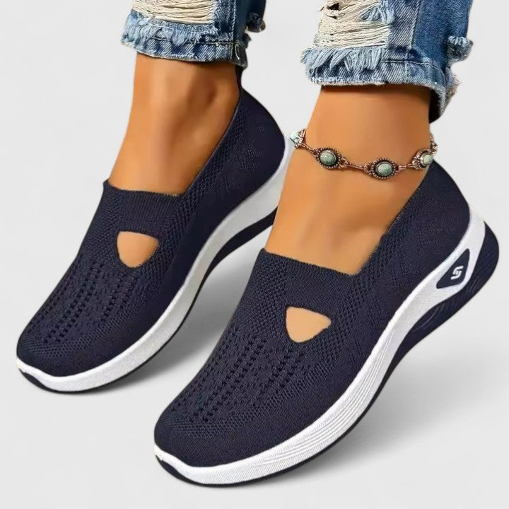 Women's Comfort Sneakers - Supportive Everyday Shoe | Spring - Dark Blue
