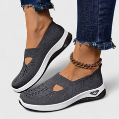 Women's Comfort Sneakers - Supportive Everyday Shoe | Spring - Gray