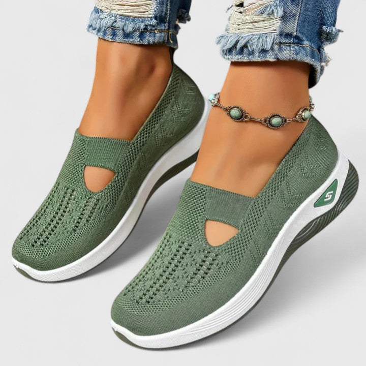 Women's Comfort Sneakers - Supportive Everyday Shoe | Spring - Green