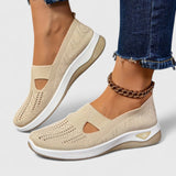Women's Comfort Sneakers - Supportive Everyday Shoe | Spring - Light Brown