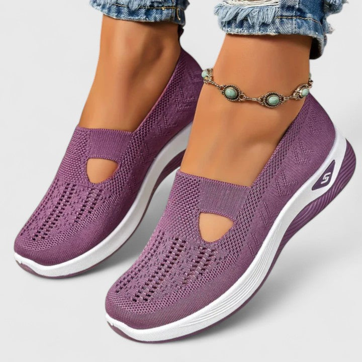 Women's Comfort Sneakers - Supportive Everyday Shoe | Spring - Purple