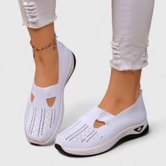 Women's Comfort Sneakers - Supportive Everyday Shoe | Spring - White