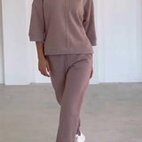 Women's Comfort Two-Piece Set | Cozy | Casual | Winter - Khaki