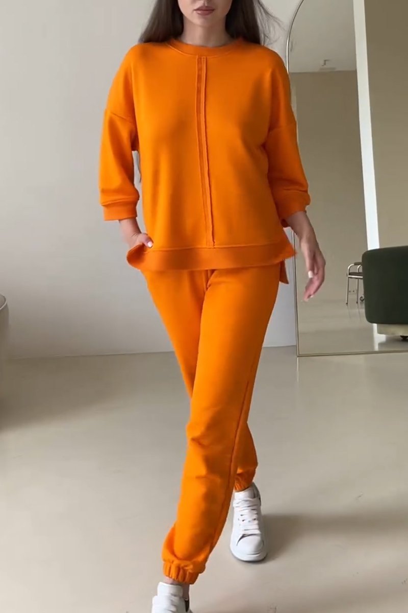 Women's Comfort Two-Piece Set | Cozy | Casual | Winter - Orange
