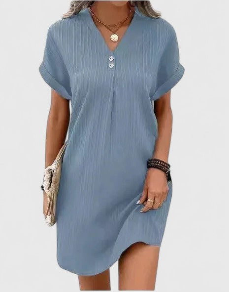 Women's Comfortable Dress - Versatile Everyday Style | Spring - Blue