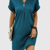 Women's Comfortable Dress - Versatile Everyday Style | Spring - Ocean Green