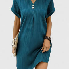 Women's Comfortable Dress - Versatile Everyday Style | Spring - Ocean Green