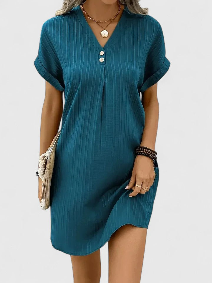 Women's Comfortable Dress - Versatile Everyday Style | Spring - Ocean Green