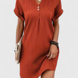 Women's Comfortable Dress - Versatile Everyday Style | Spring - Orange