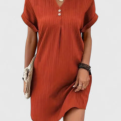 Women's Comfortable Dress - Versatile Everyday Style | Spring - Orange