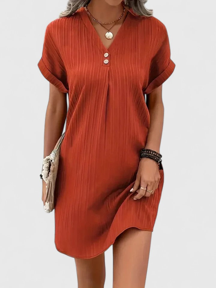 Women's Comfortable Dress - Versatile Everyday Style | Spring - Orange