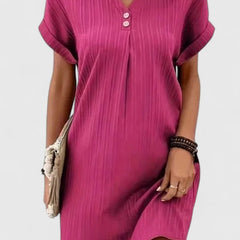 Women's Comfortable Dress - Versatile Everyday Style | Spring - Rose Red