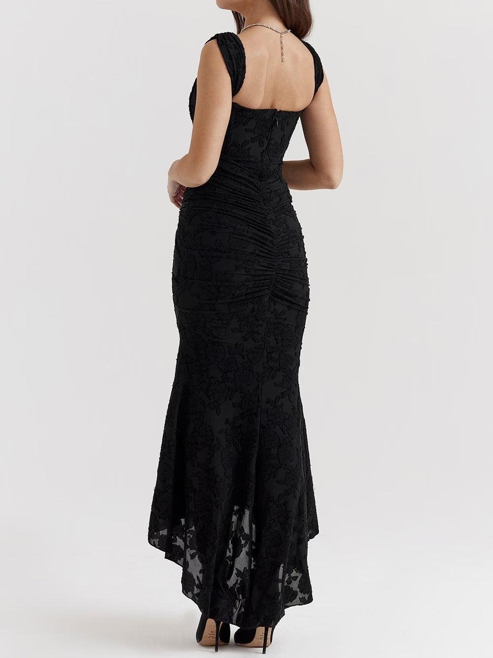 Women's Corset Jacquard Lace Mermaid Midi Dress - Formal Wedding