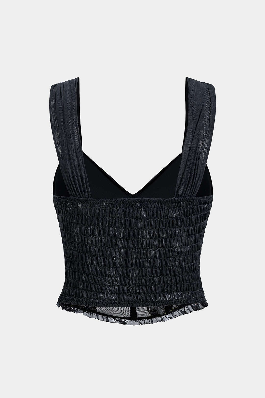 Women's Corset Top | Floral Embroidery & Mesh | Romantic | Spring
