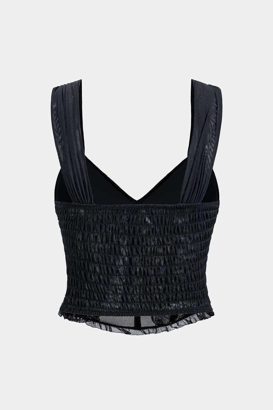 Women's Corset Top | Floral Embroidery & Mesh | Romantic | Spring