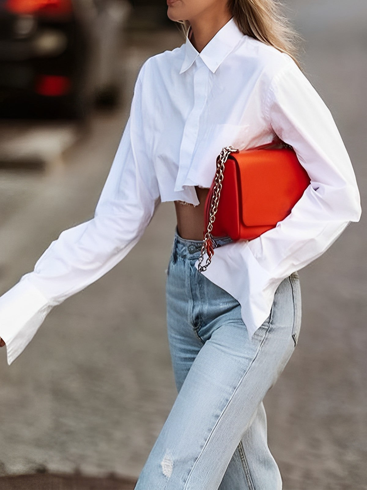 Women's Cropped Blouse | Raw Cut | Urban | Summer