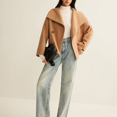 Women's Cropped Coat | Wool Blend | Autumn