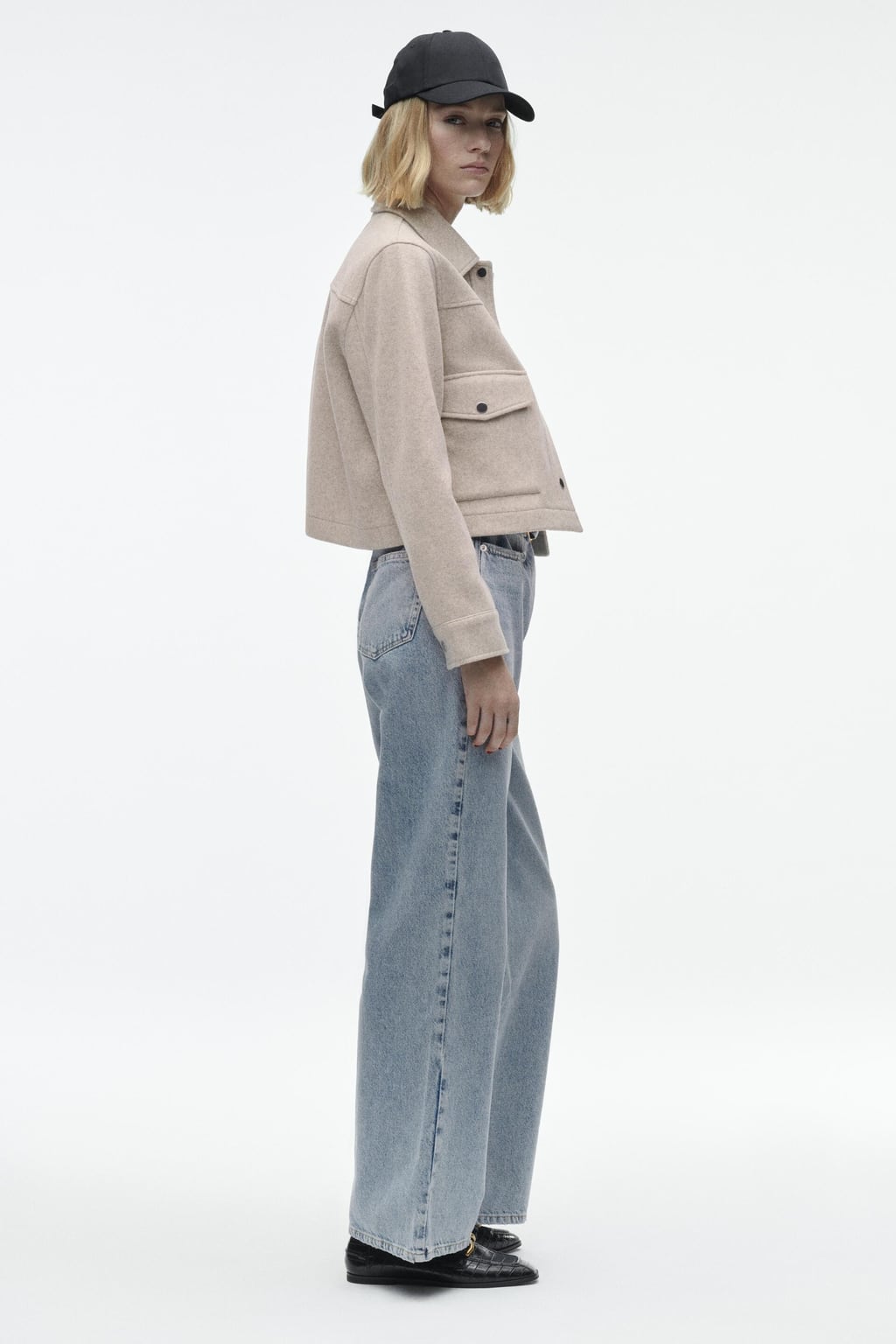 Women's Cropped Jacket | Classic Collar | Autumn