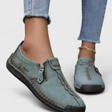 Women's Cushioned Comfort Shoes - Elegant Everyday Wear | Autumn - Dark Green